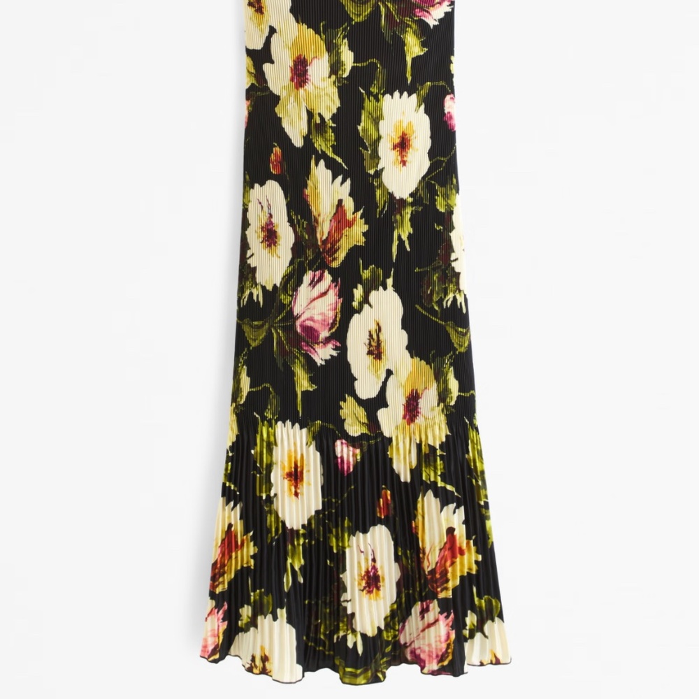Abercrombie & Fitch Floral Black Midi Dress - Picture 6 of 16